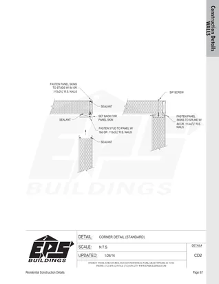 Corner Detail (Standard) construction detail drawing