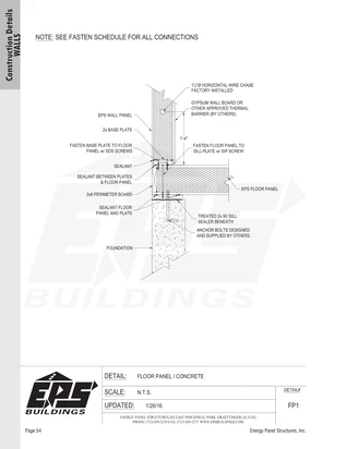 Floor Panel / Concrete construction detail drawing