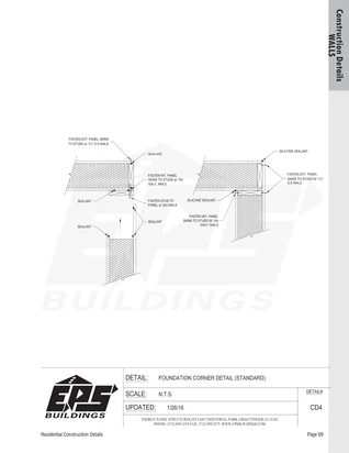 Foundation Corner Detail (Standard) construction detail drawing