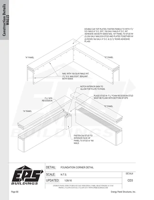 Foundation Corner Detail construction detail drawing