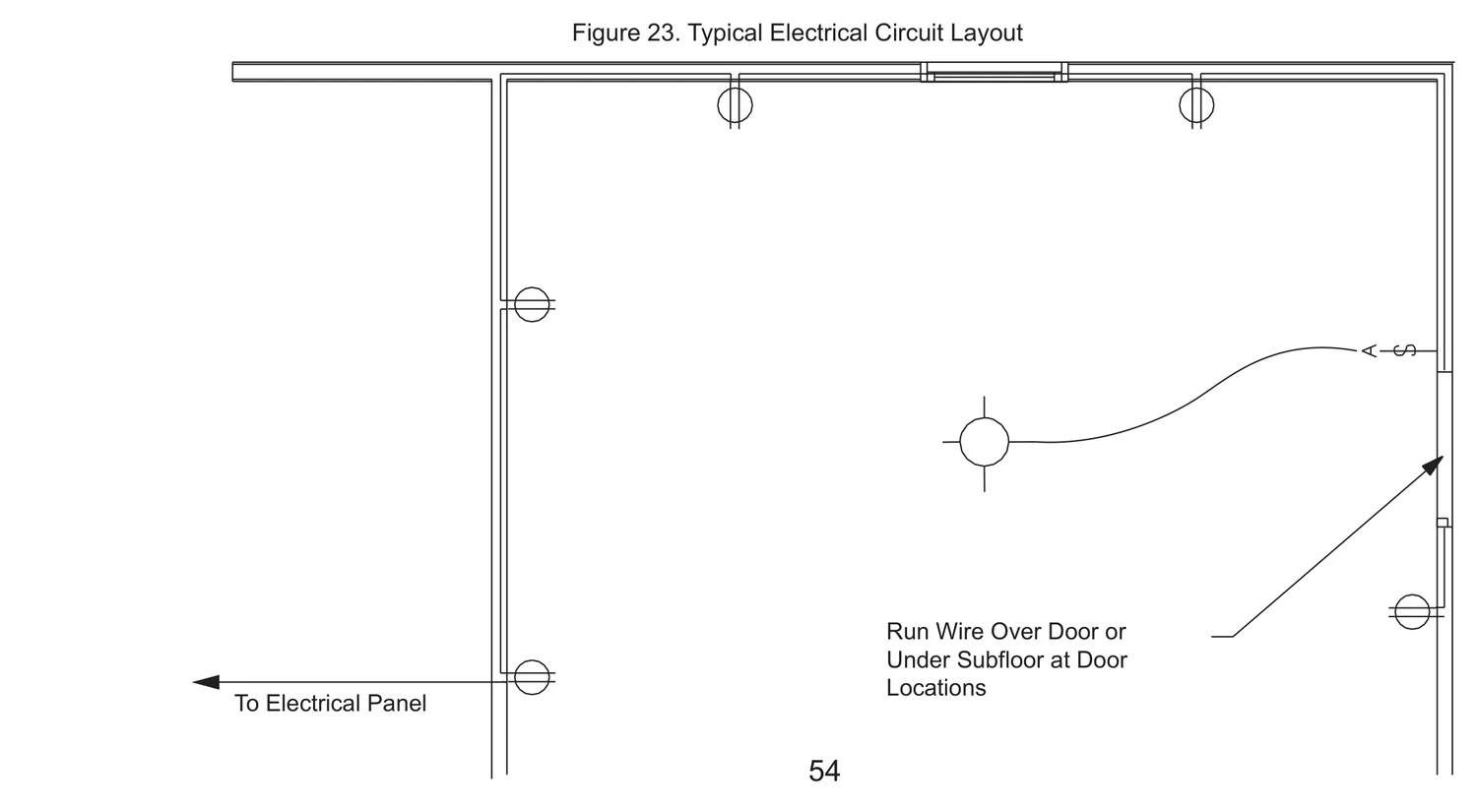 Typical Electrical Circuit Layout construction detail drawing with callouts
