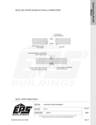Surface Spline Assembly construction detail drawing